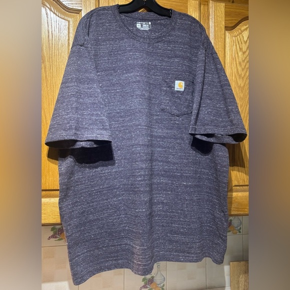 Carhartt Men's Purple Pattern Short Sleeve Pocket T-Shirt 2XL Loose Fit EUC - Picture 3 of 7